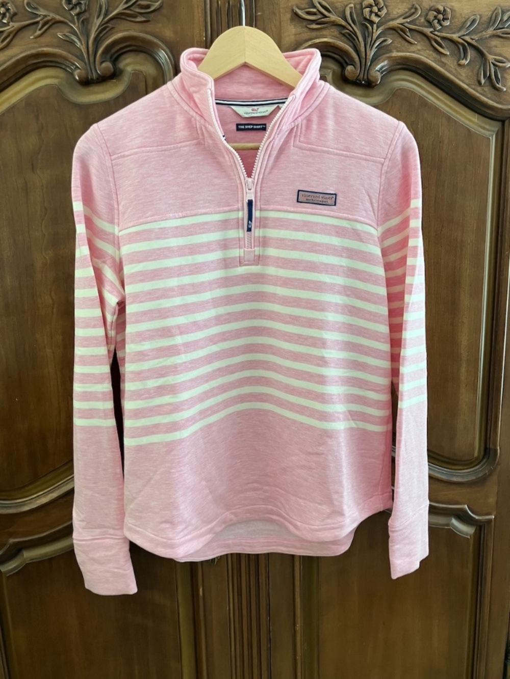 Vineyard Vines | Dreamcloth Relaxed Shep | Pink & White Stripe | XS | Like New